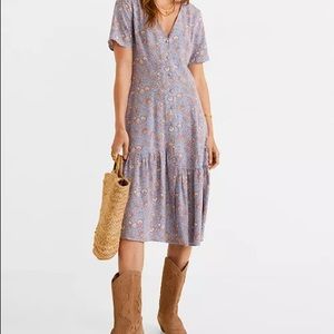 Mango floral midi dress